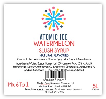 Bottle Label Atomic Ice WaterMelon